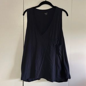 Madewell Whisper Cotton V-Neck Pocket Tank size 2X